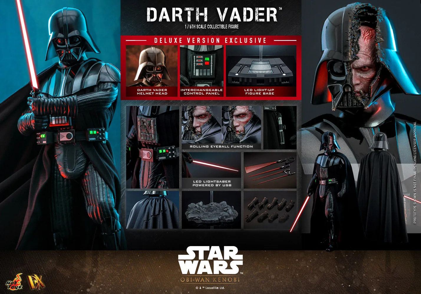 Hot Toys DX Series – Star Wars: Obi-Wan Kenobi - Darth Vader (Deluxe Version)