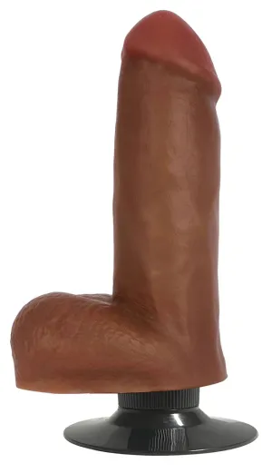 Jock 6 Vibrating Dildo With Balls Latte