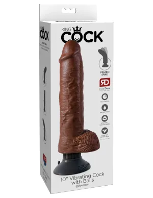 King Cock 10 Vibrating Cock with Balls