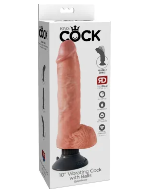 King Cock 10 Vibrating Cock with Balls