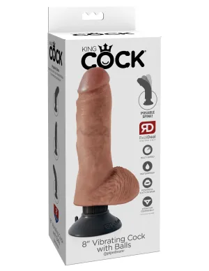King Cock 8 Vibrating Cock with Balls