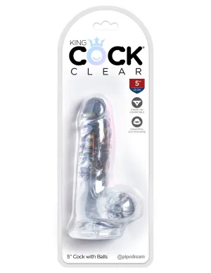 King Cock Clear 5 Cock with Balls