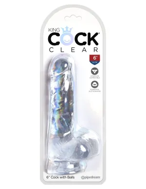 King Cock Clear 6 Cock with Balls