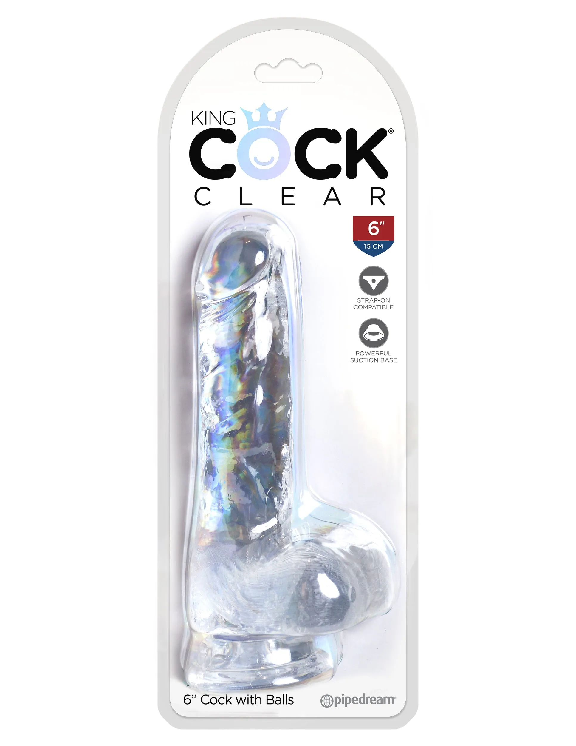 King Cock Clear 6 Cock with Balls