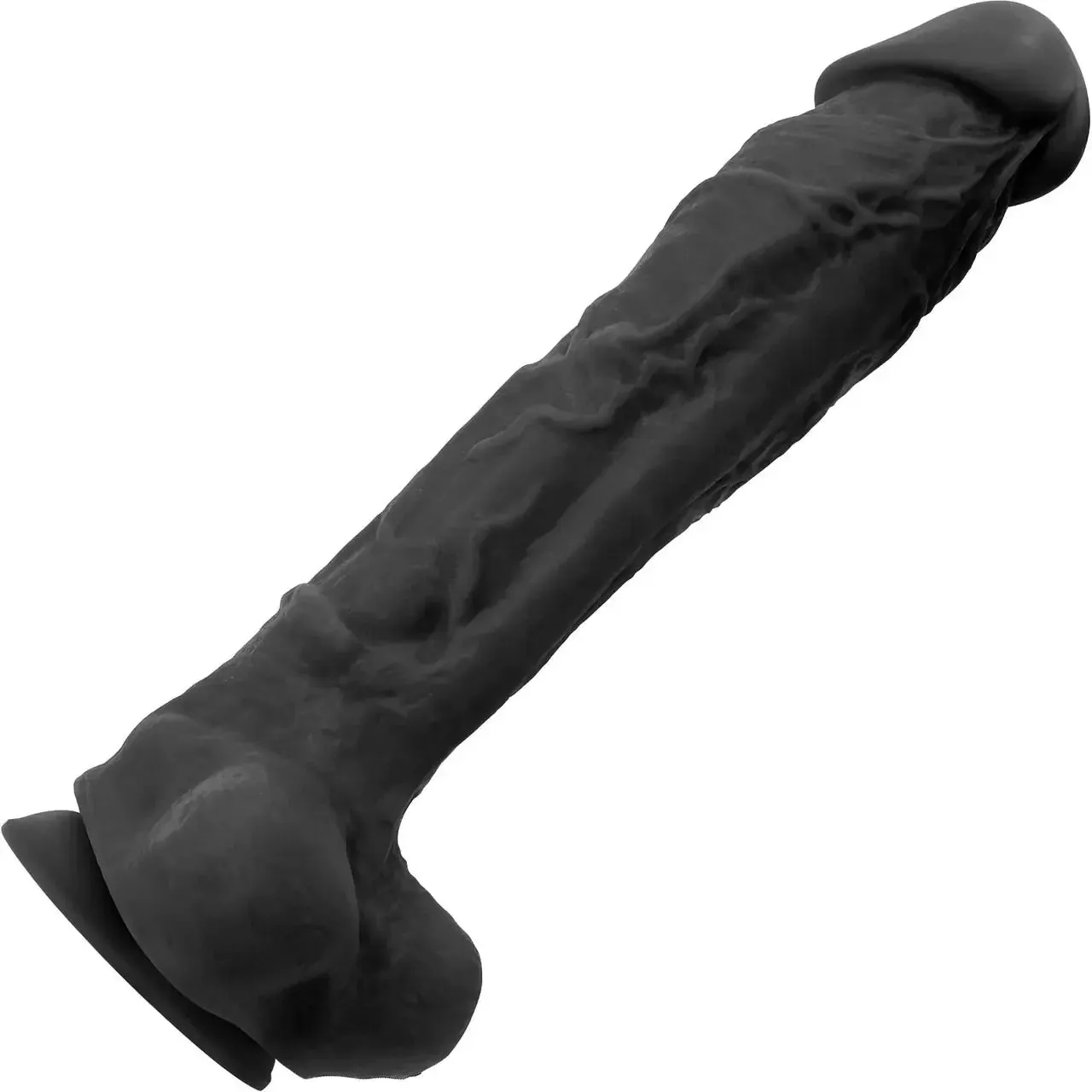 Large Body Safe Silicone Dildo Sex Toy 10 Inch Black Suction Cup Dildo