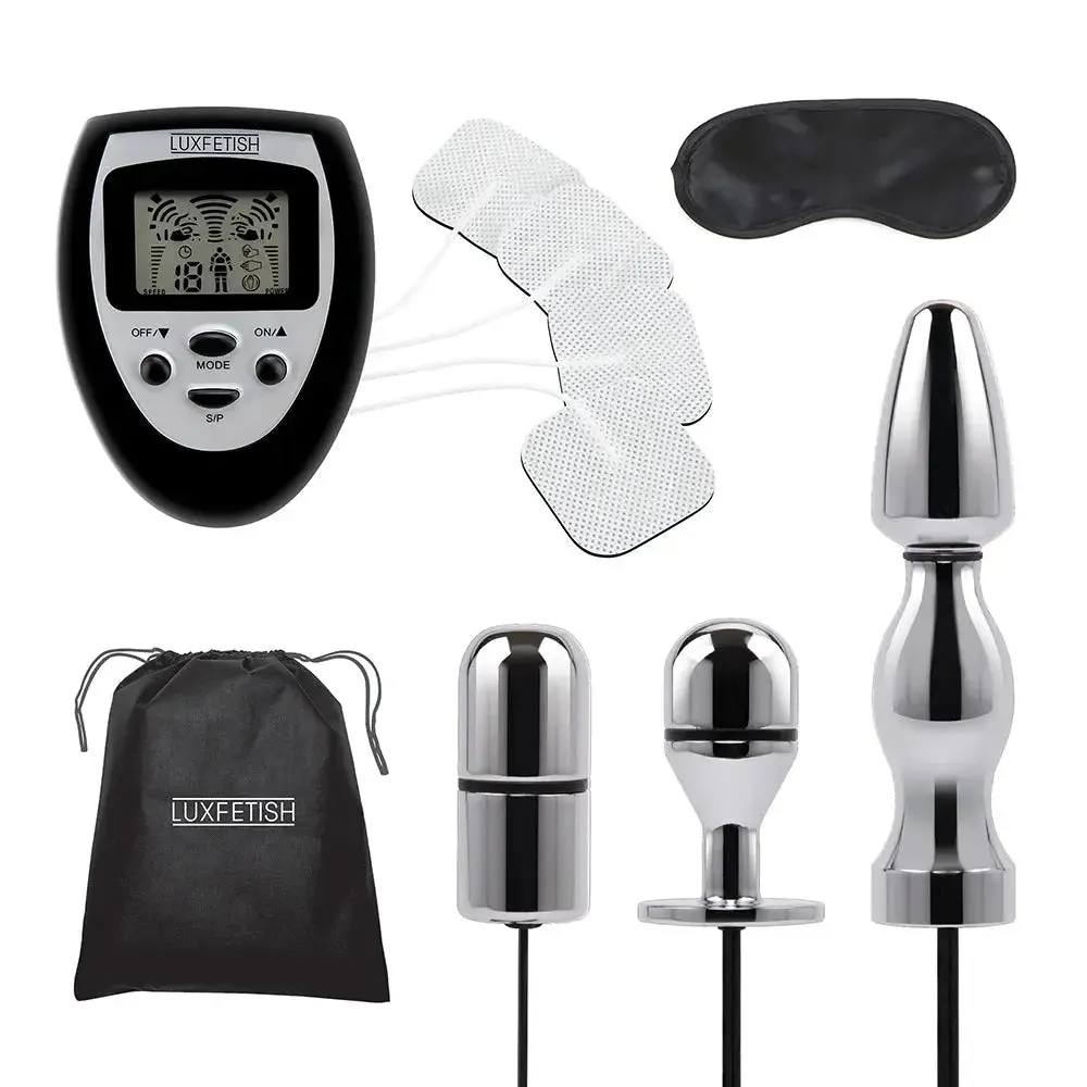 Lux Fetish Electro-sex Ultra Shock 9-Piece BDSM Set Bondage Kit