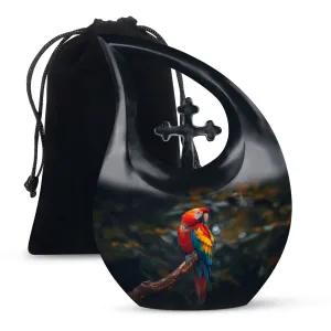 Macaw Parrot Commemorative Cremation Urn for Unforgettable Eternity