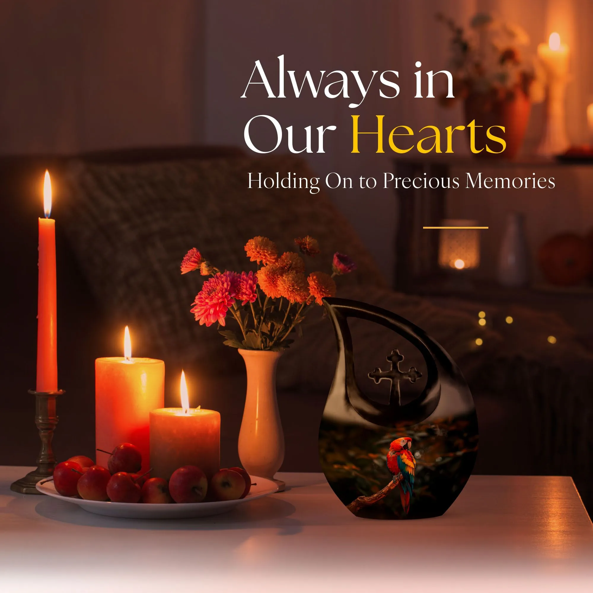Macaw Parrot Commemorative Cremation Urn for Unforgettable Eternity