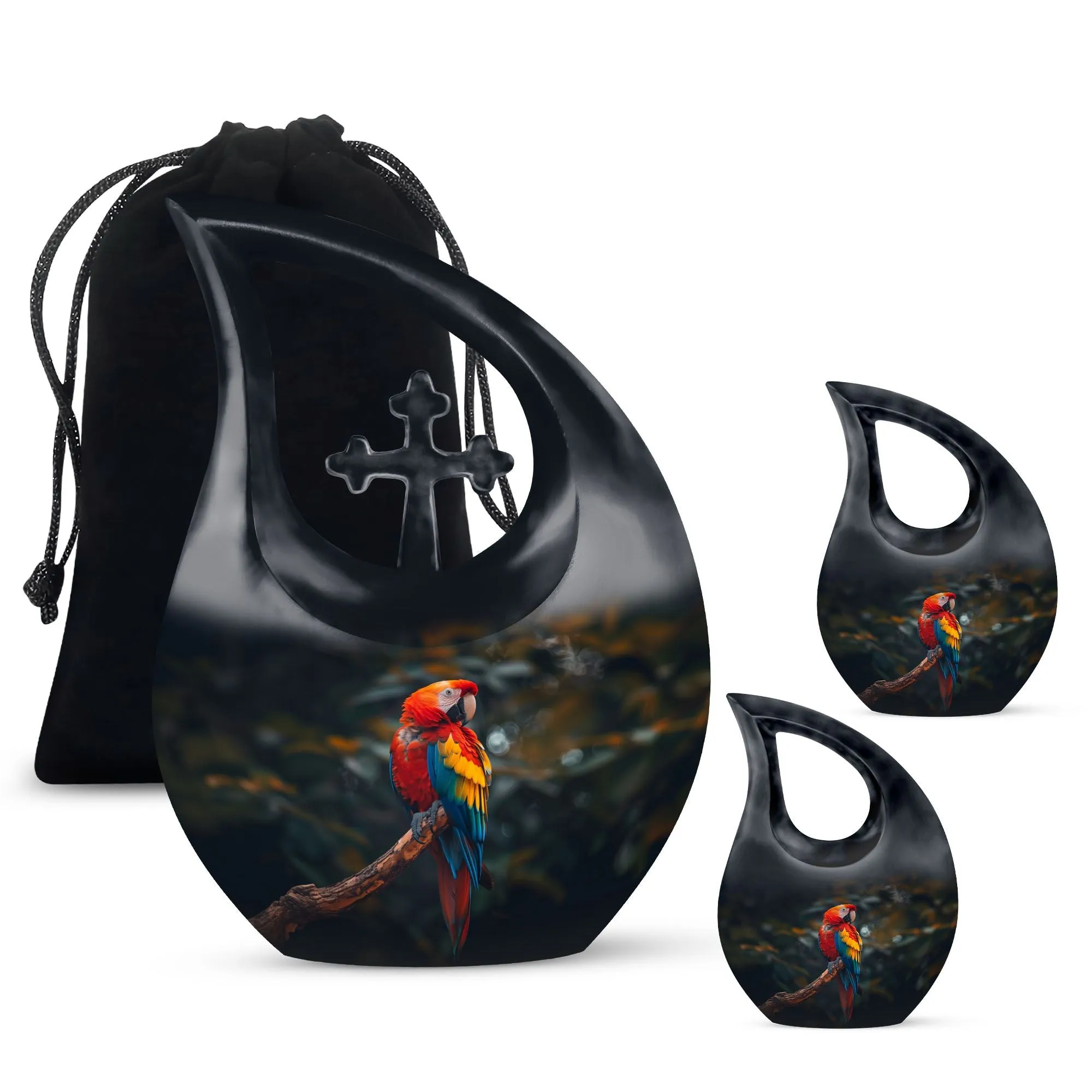 Macaw Parrot Commemorative Cremation Urn for Unforgettable Eternity