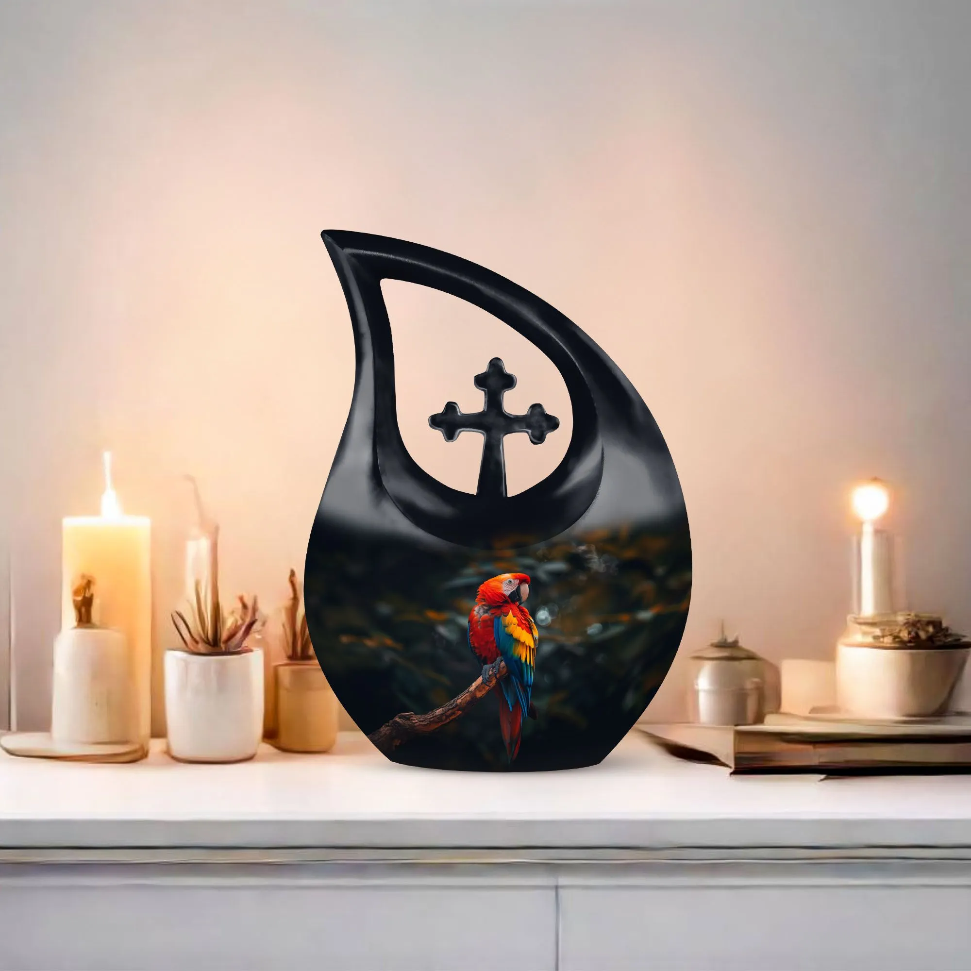 Macaw Parrot Commemorative Cremation Urn for Unforgettable Eternity