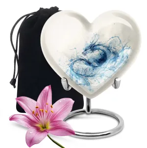 Medium Size Dragon Memorabilia Urn With Artistic Abstract Design