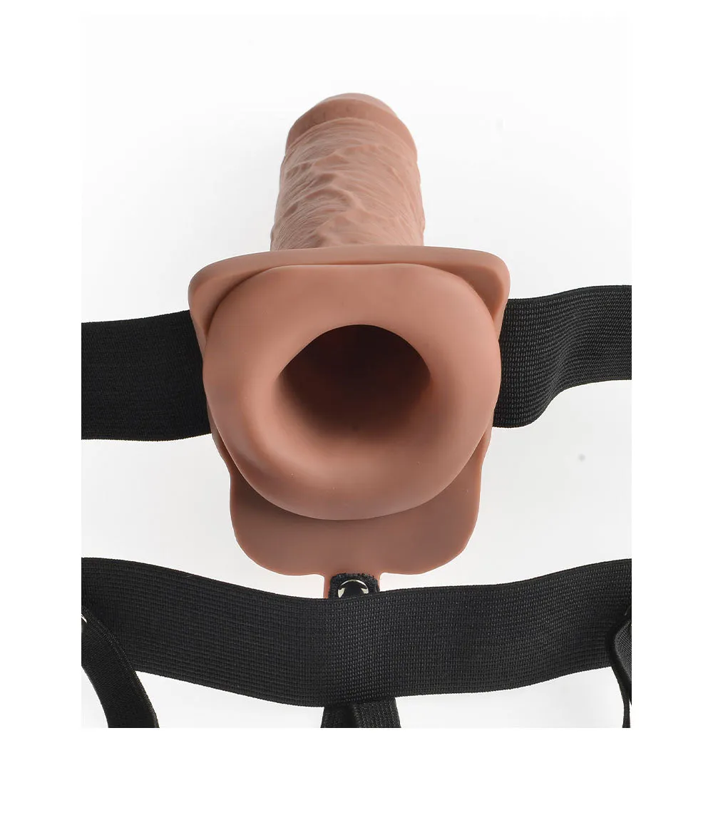 Merlin 7 Inch Vibrating Hollow Dildo With Testicles