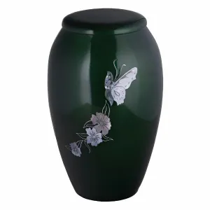 Mother of Pearl Butterfly Cremation Urn