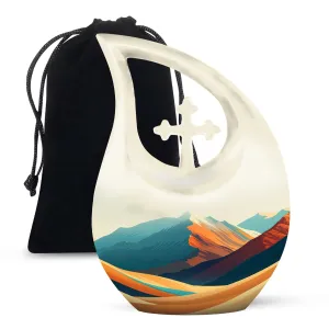 Mountains Urn: Tranquil Memorial Tribute for Human Ashes