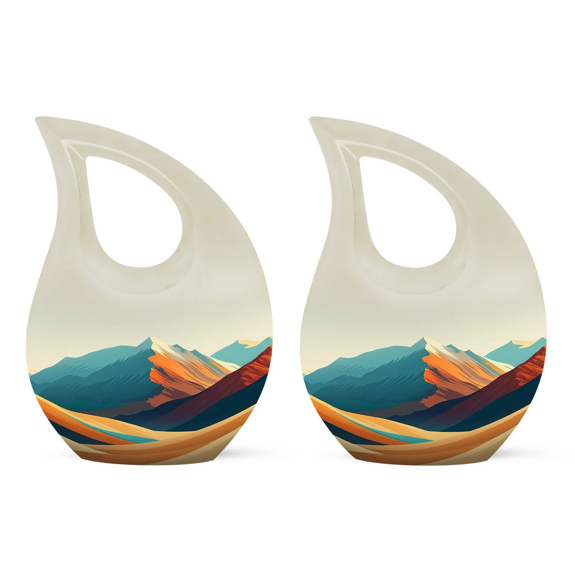 Mountains Urn: Tranquil Memorial Tribute for Human Ashes