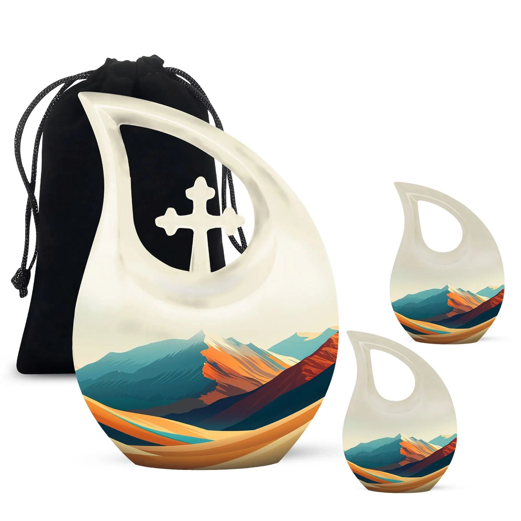 Mountains Urn: Tranquil Memorial Tribute for Human Ashes