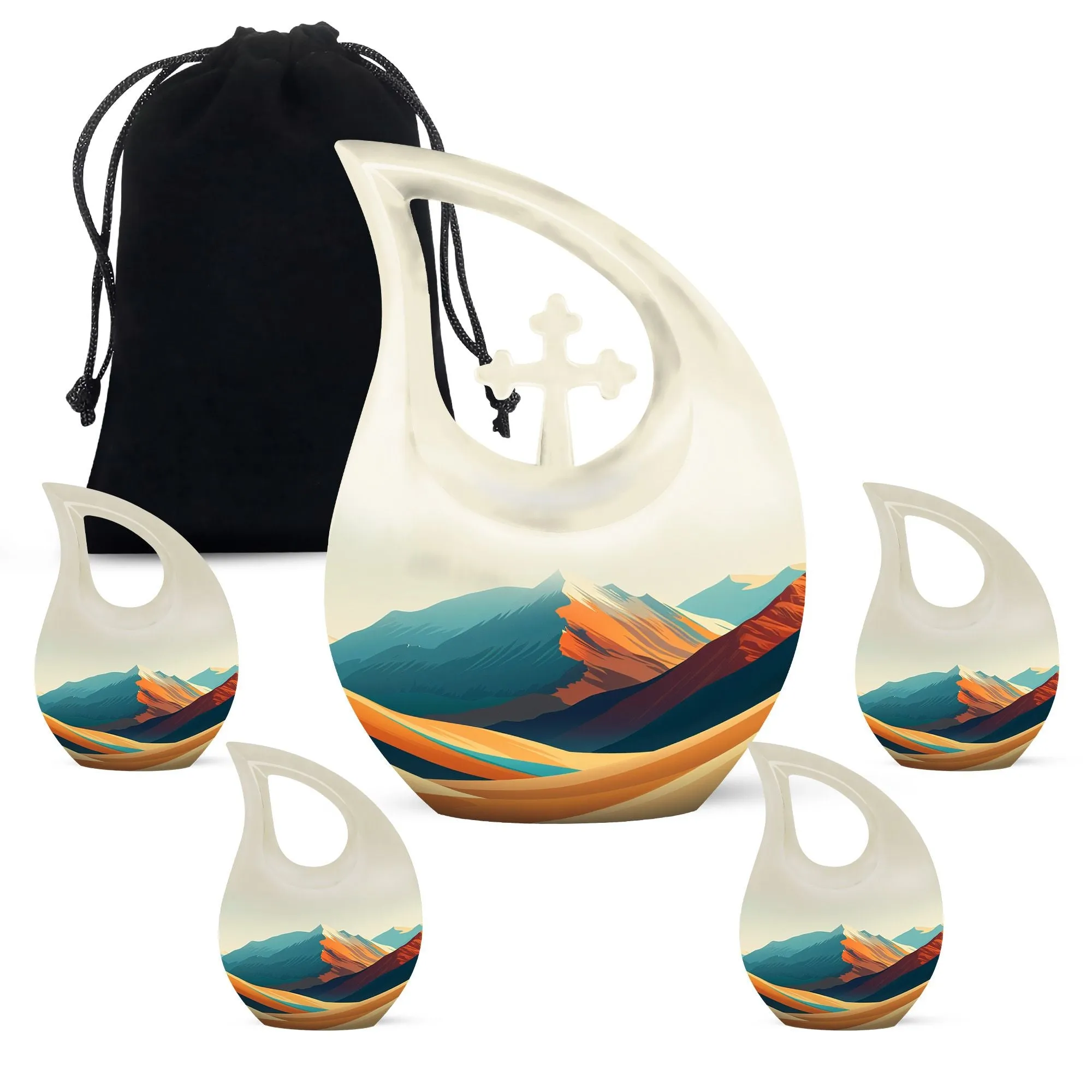 Mountains Urn: Tranquil Memorial Tribute for Human Ashes