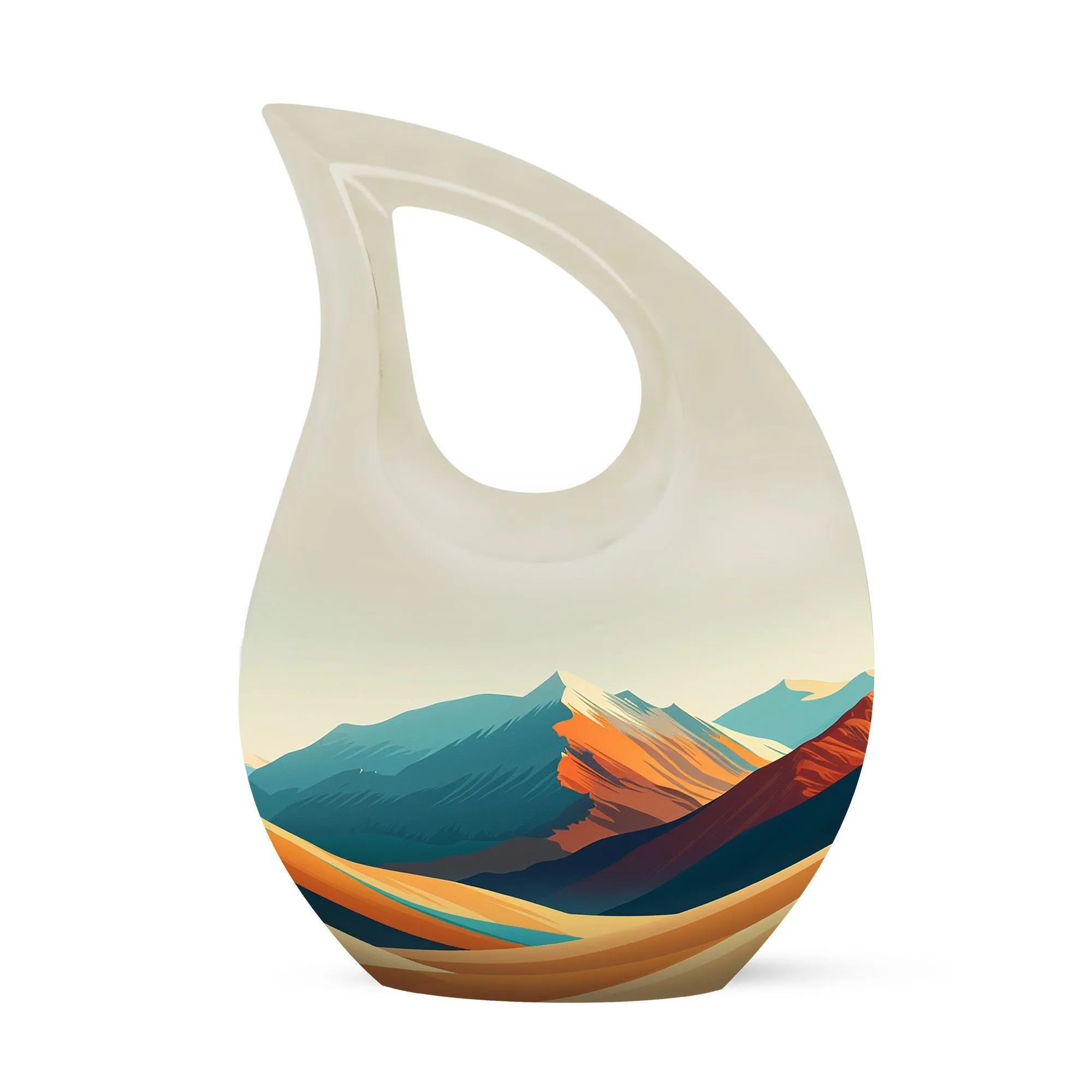 Mountains Urn: Tranquil Memorial Tribute for Human Ashes