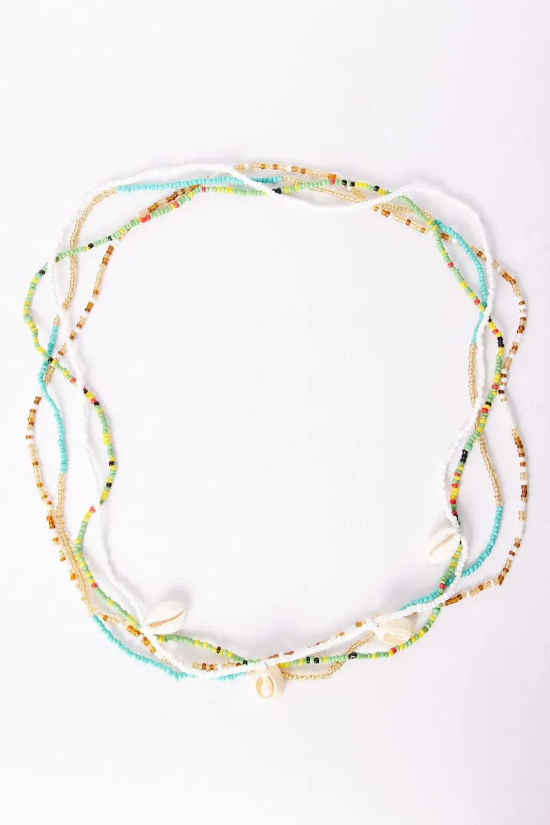 Multi Beads Belly Chain Shell