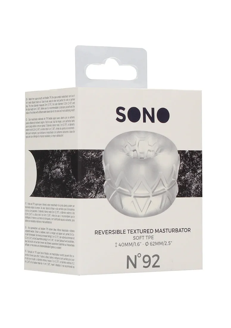 N0. 92 - Reversible Masturbator And Bumper - Transparent