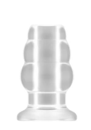 No.50 - Medium Hollow Tunnel Butt Plug - 4 Inch - Translucent