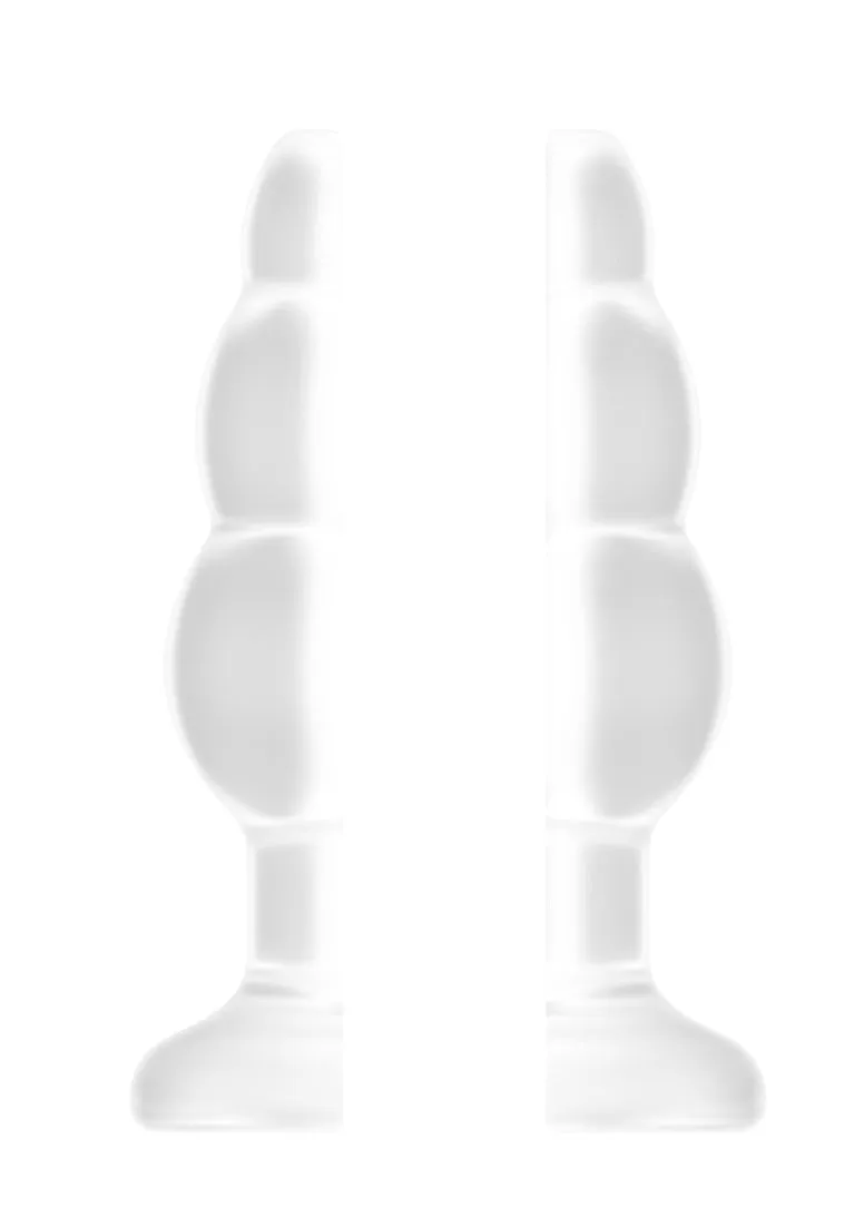 No.50 - Medium Hollow Tunnel Butt Plug - 4 Inch - Translucent