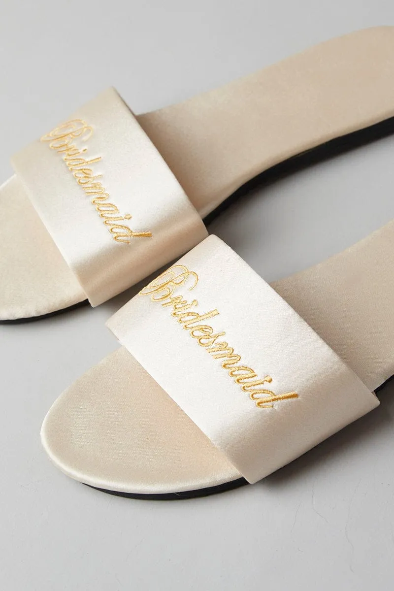 Nude Bridesmaid Slippers