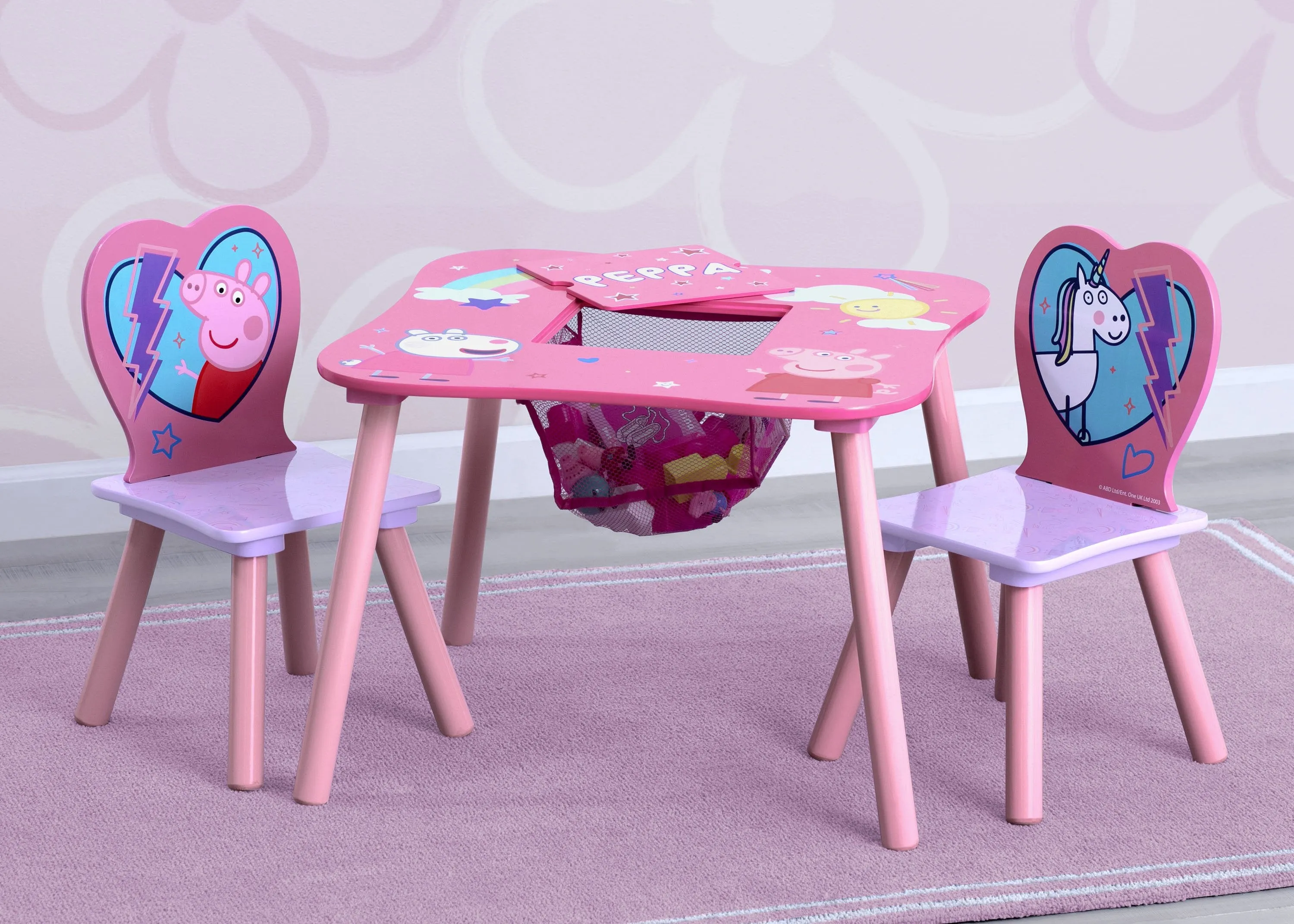 Peppa Pig Table and Chair Set with Storage