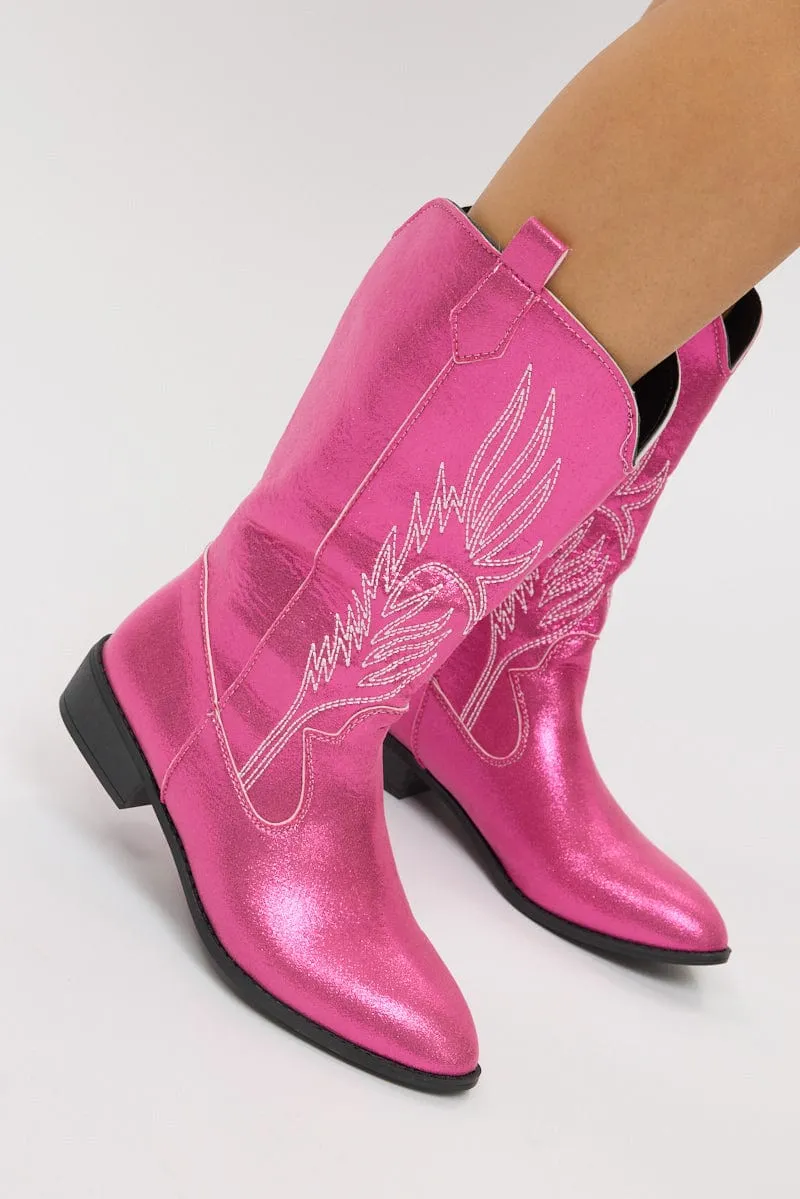 Pink Cowboy Boots