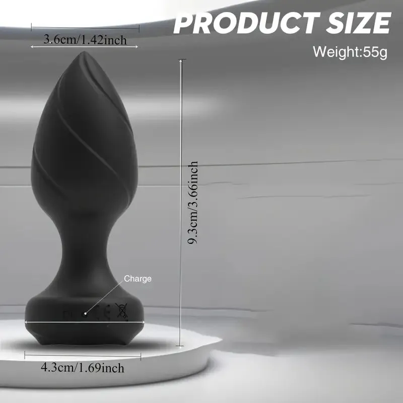 Posterior Vibrating Remote Control Anal Plug For Adult G-spot Sex Toy