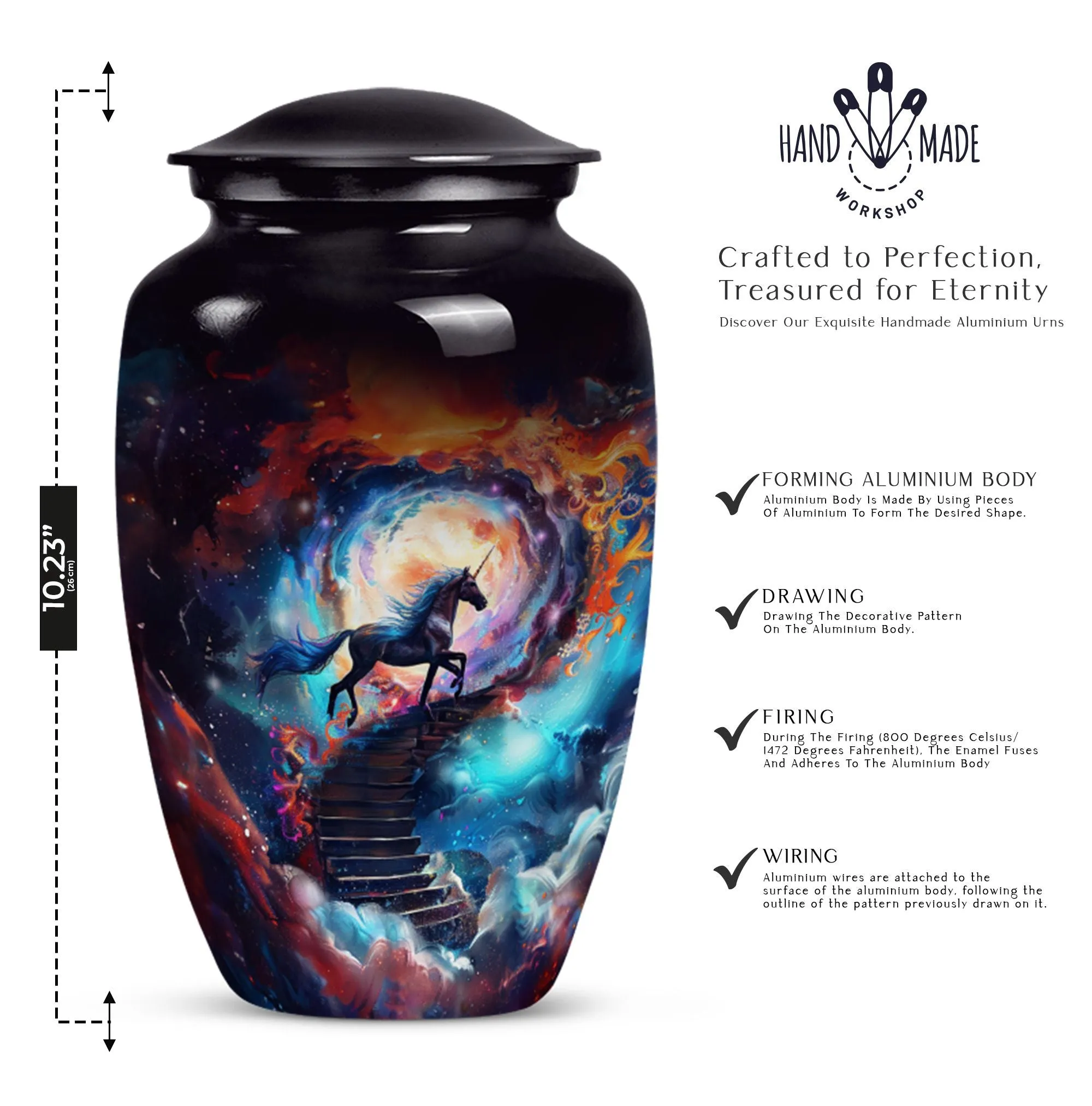 Premium Horse Urn - A Thoughtful Memorial for Male Adults