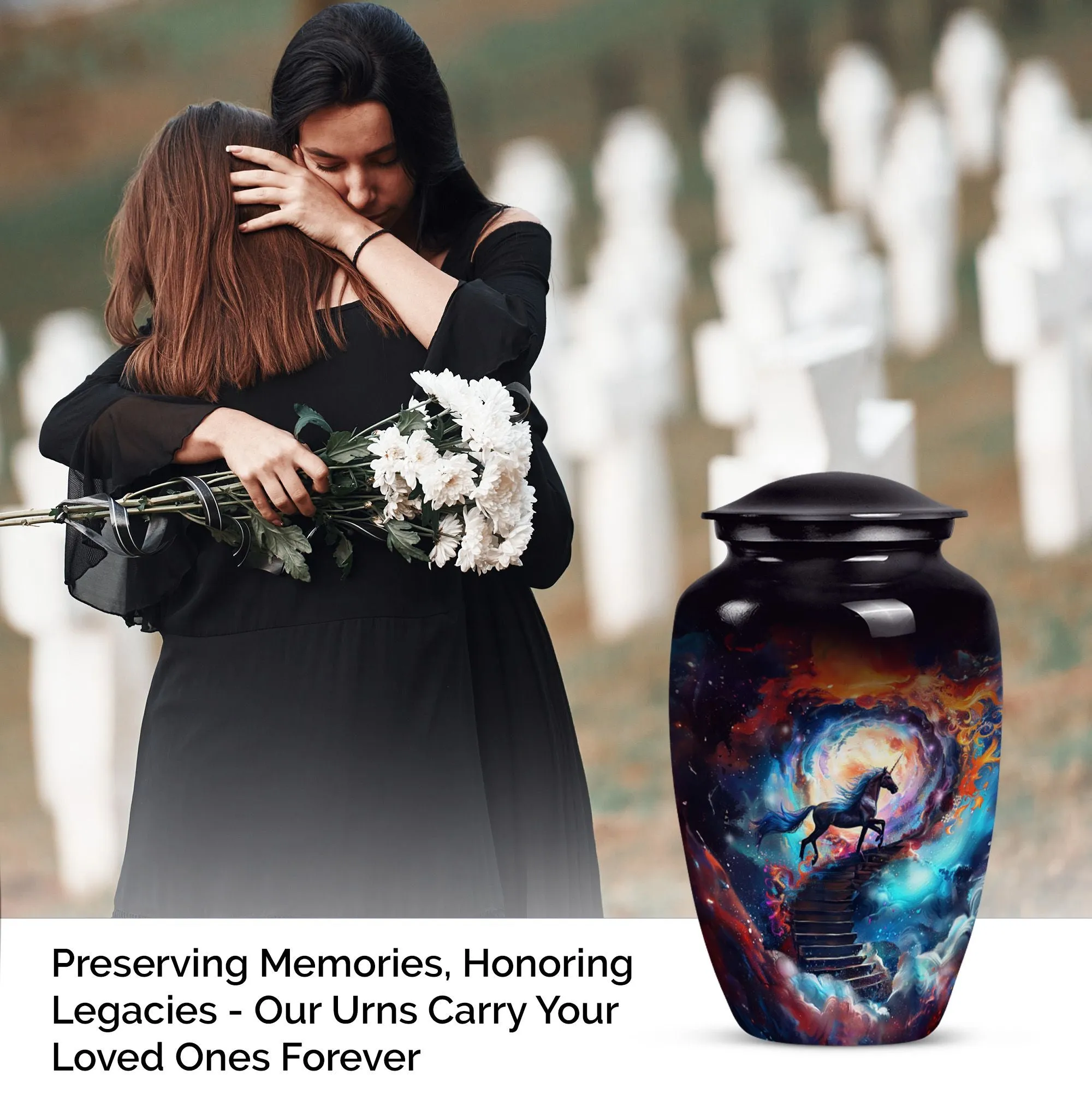 Premium Horse Urn - A Thoughtful Memorial for Male Adults
