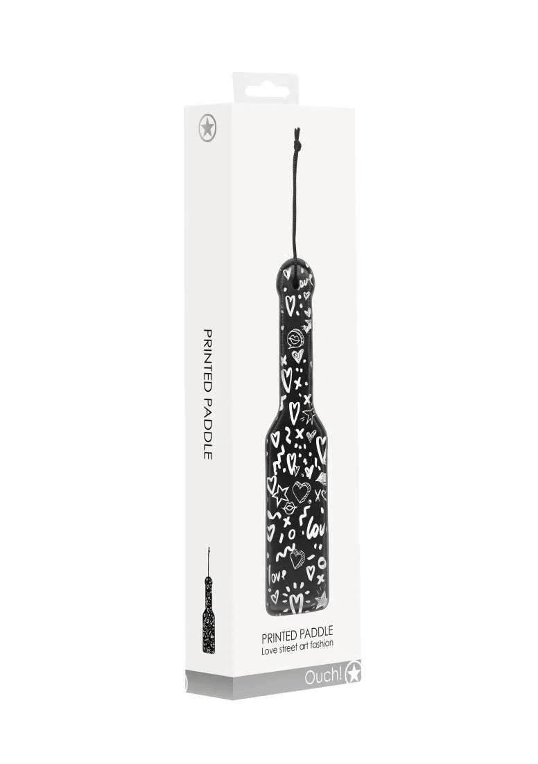 Printed Paddle - Love Street Art Fasion - Black