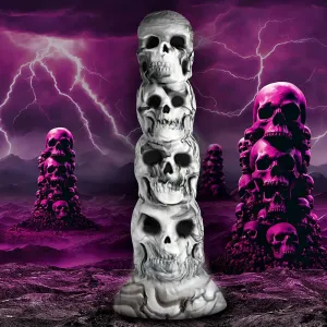 Satanic Dildo Sex Toy Skull Tower of Doom Silicone Dildo