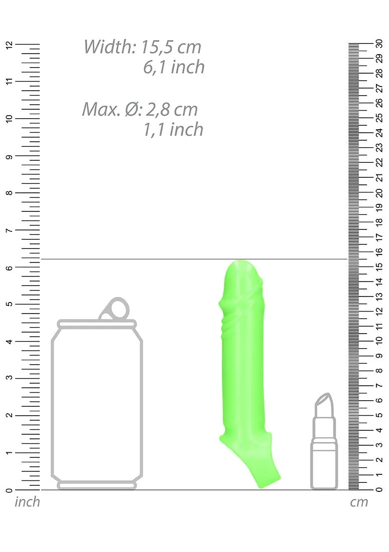 Smooth Stretchy Penis Sleeve - Glow In The Dark