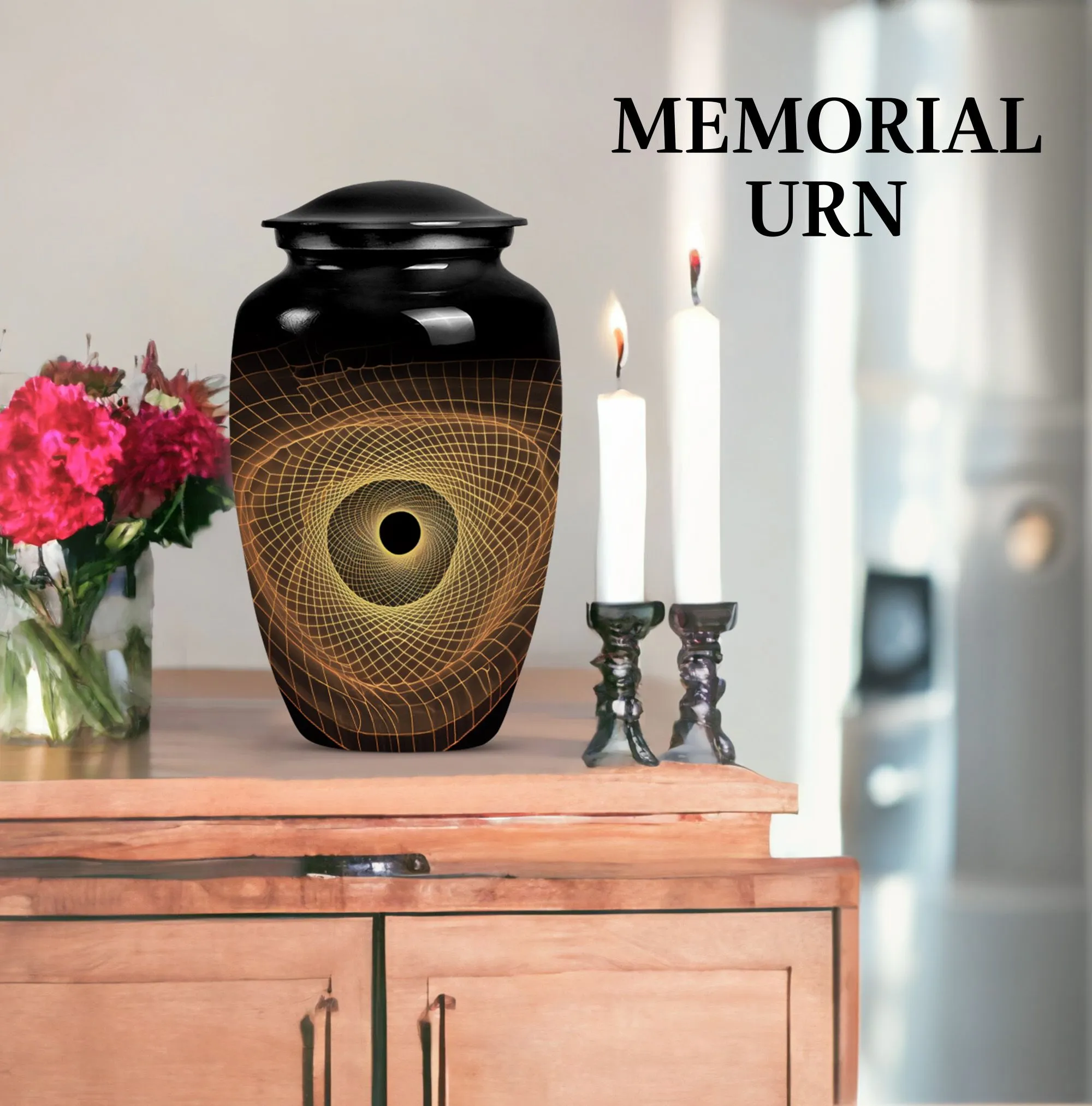 Spiral Urn - Multifaceted Burial Large Urn for Timeless Memories