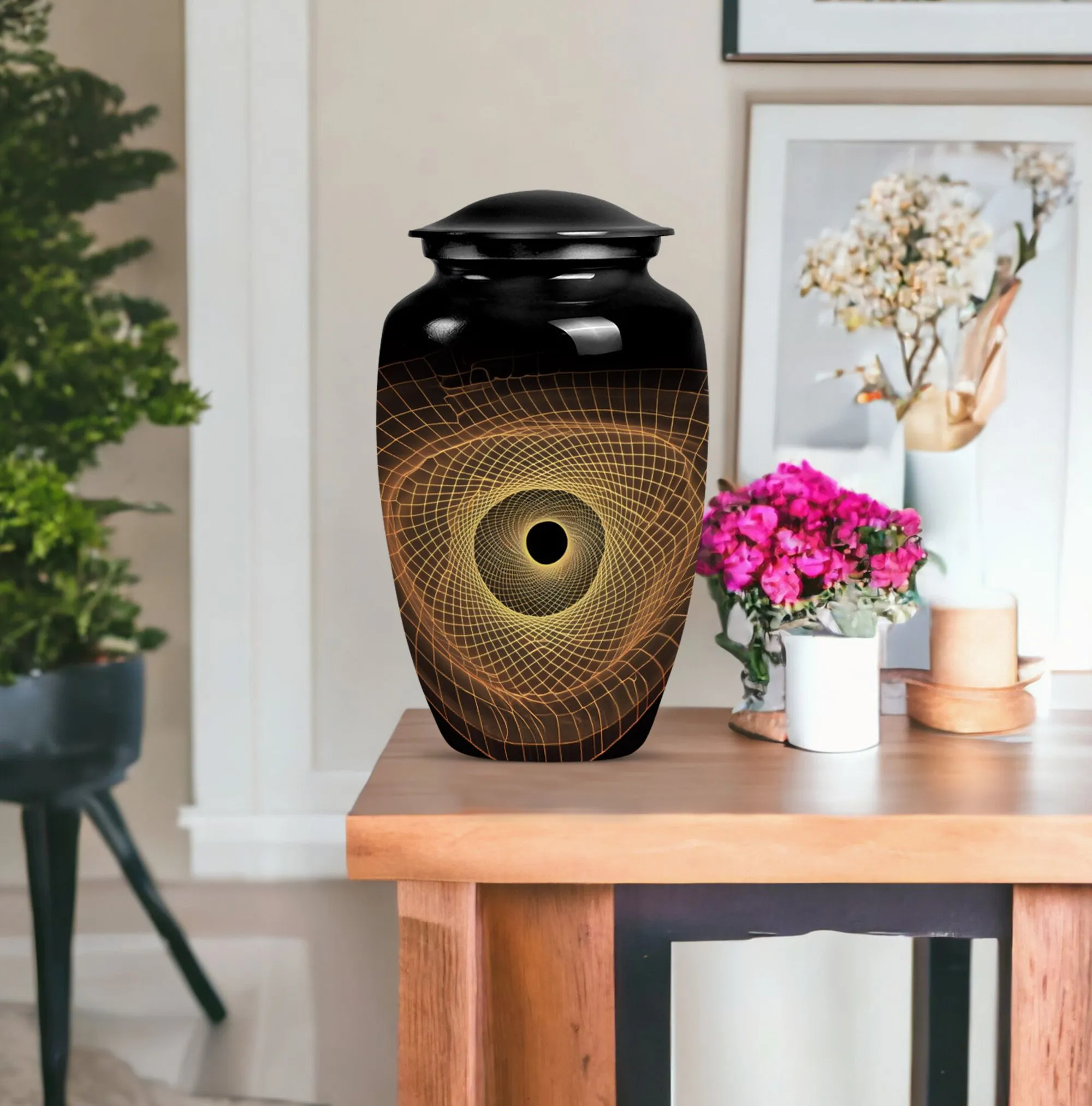 Spiral Urn - Multifaceted Burial Large Urn for Timeless Memories