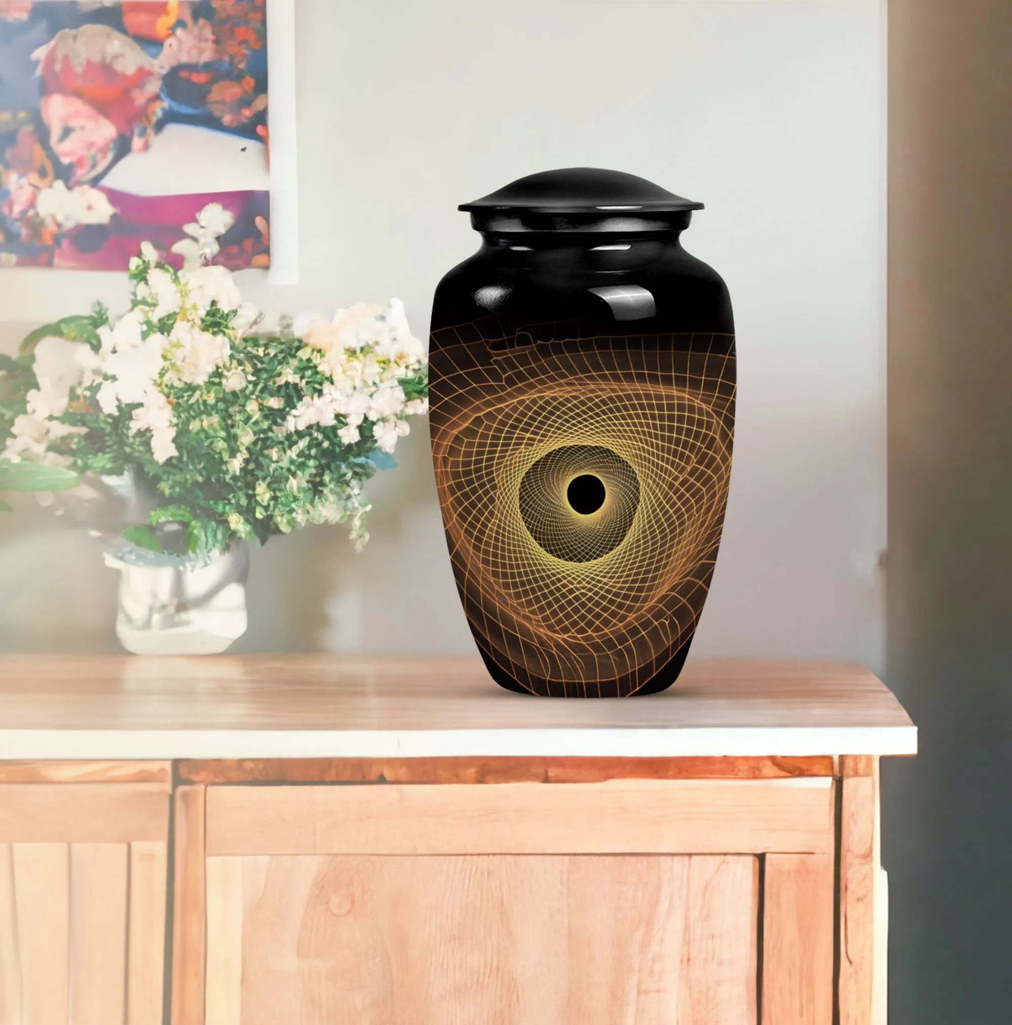 Spiral Urn - Multifaceted Burial Large Urn for Timeless Memories
