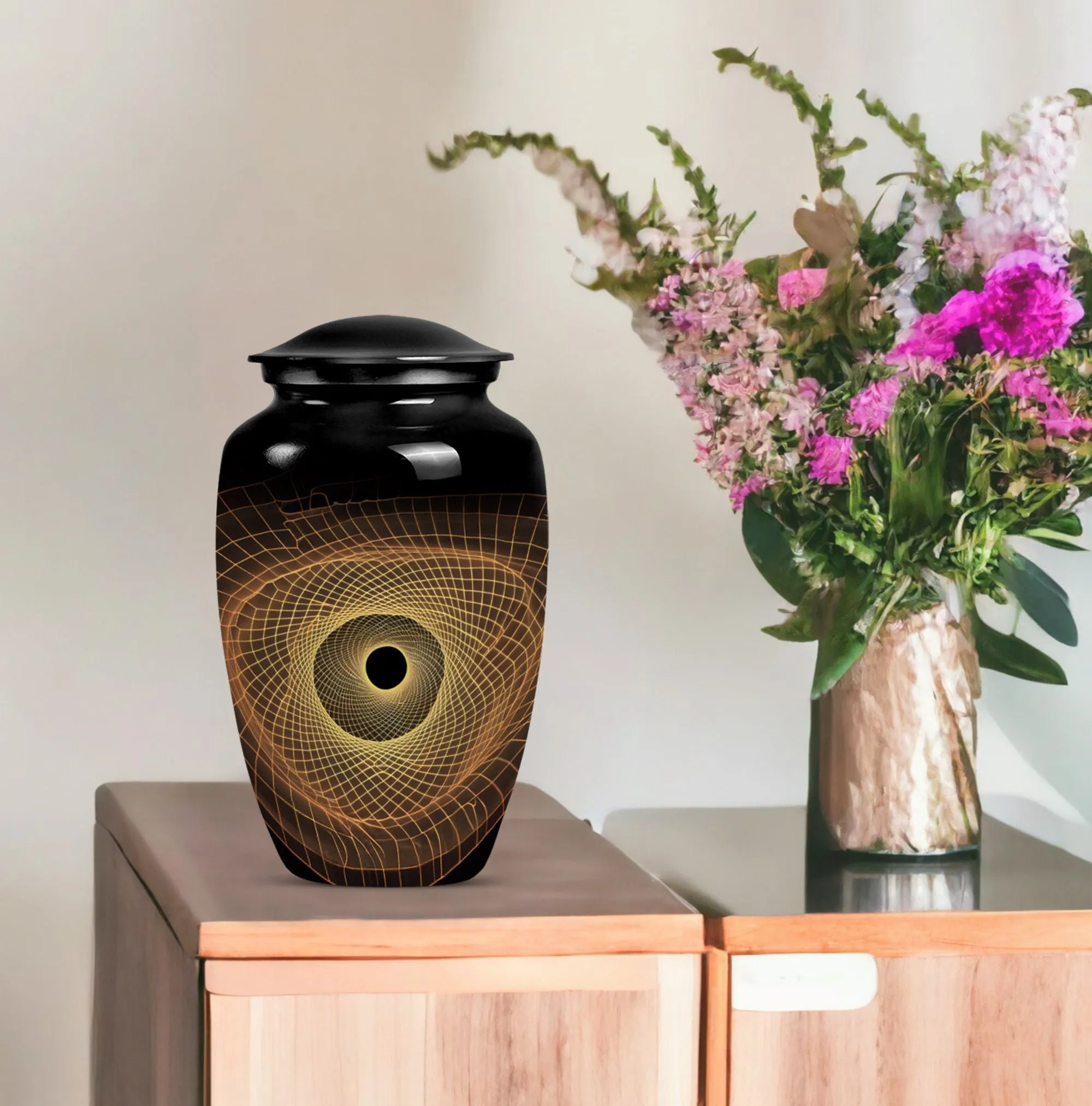 Spiral Urn - Multifaceted Burial Large Urn for Timeless Memories