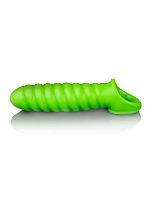Swirl Stretchy Penis Sleeve - Glow In The Dark