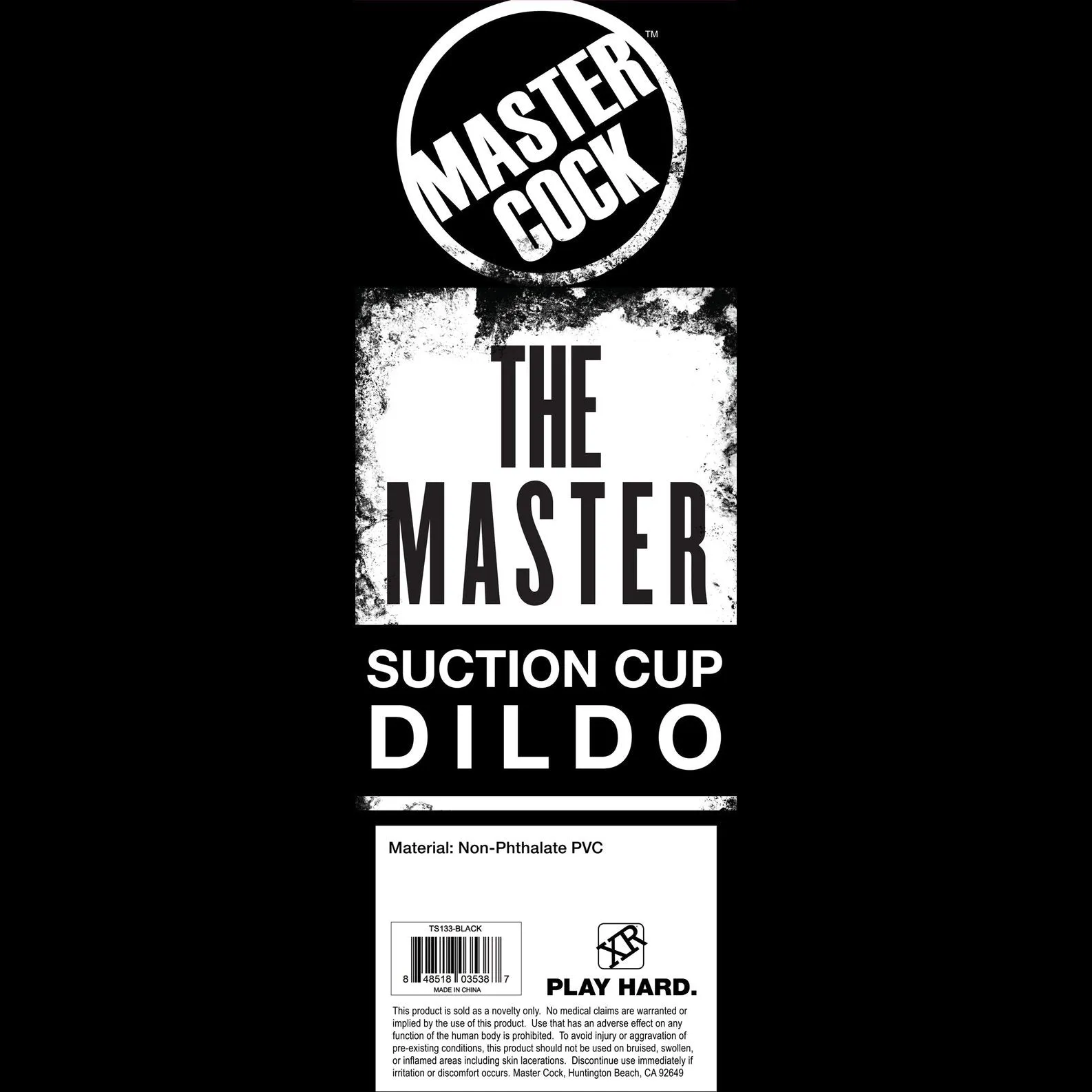 The Master Suction Cup Dildo - Black