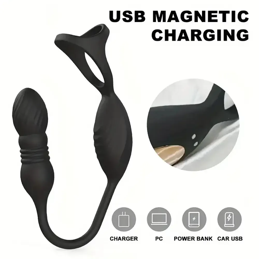 Thrusting Prostate Massager Remote Control Vibrator Perineal Massager