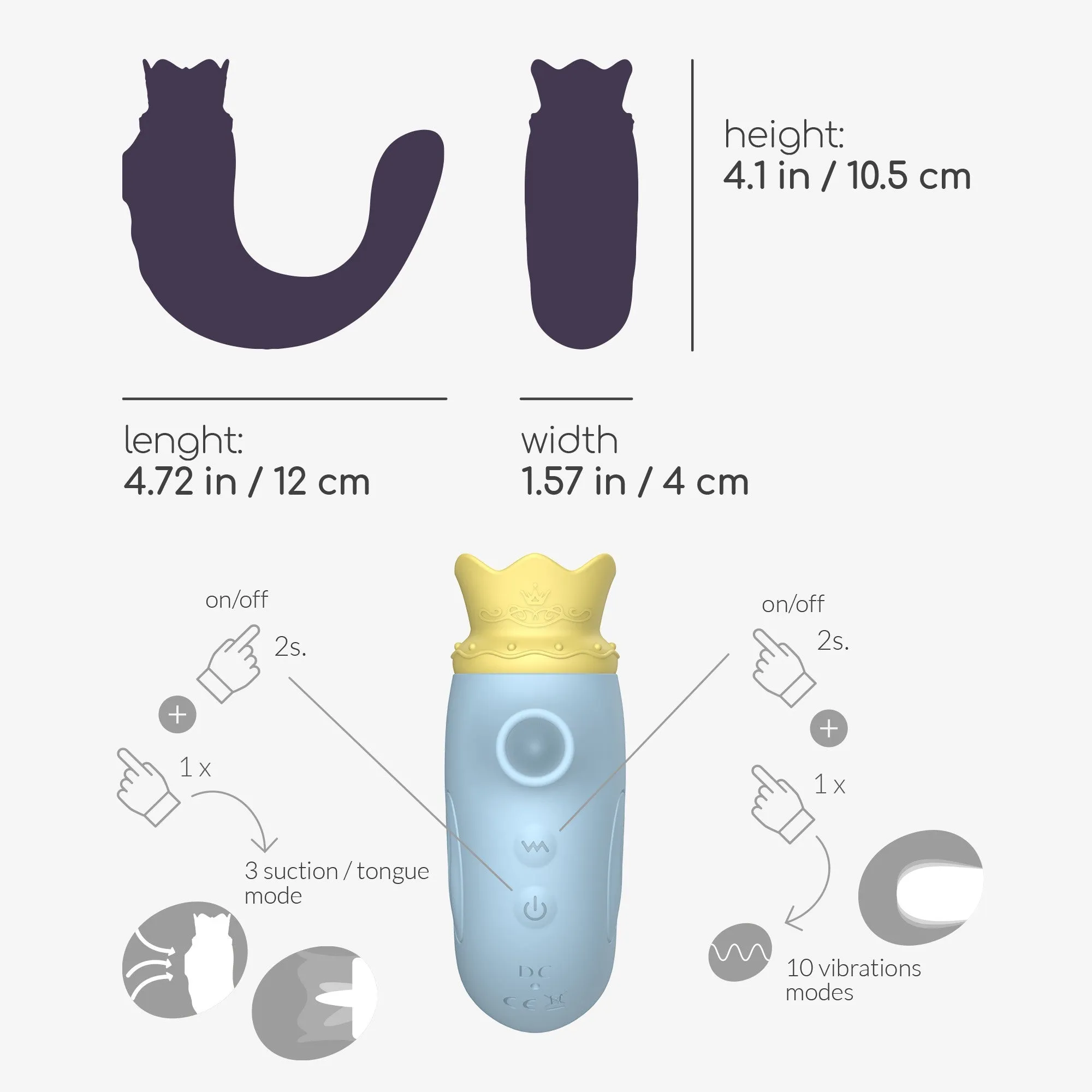 Vibratore succhiaclitoride 3in1 - Dory