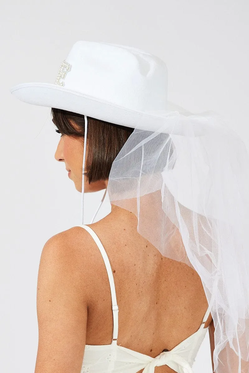 White Bride Hat