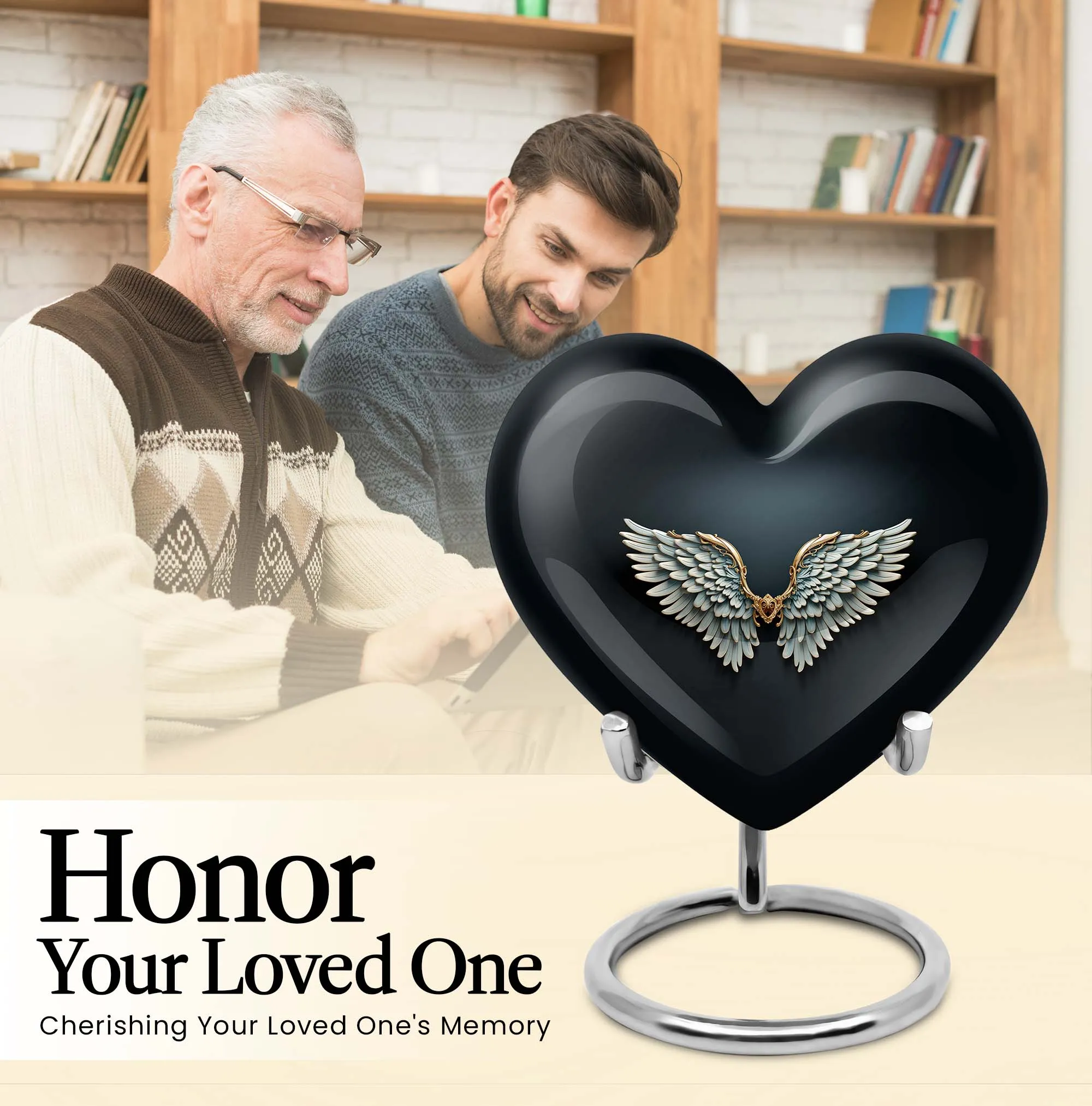 Wings Blue Solace Medium Sized Memorial Urn