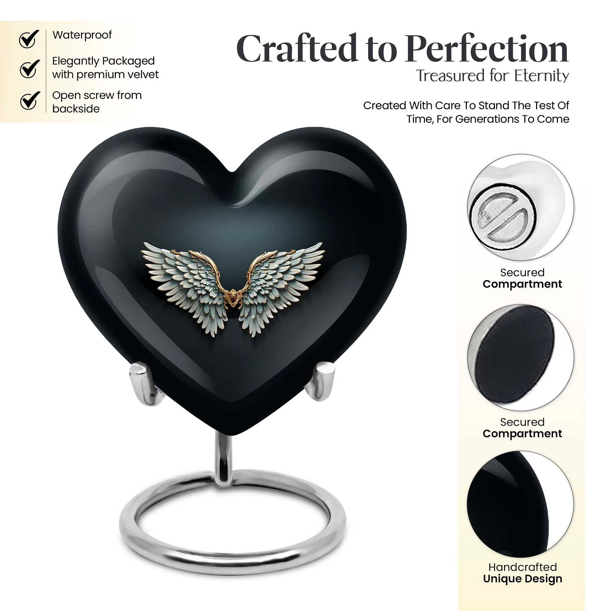 Wings Blue Solace Medium Sized Memorial Urn