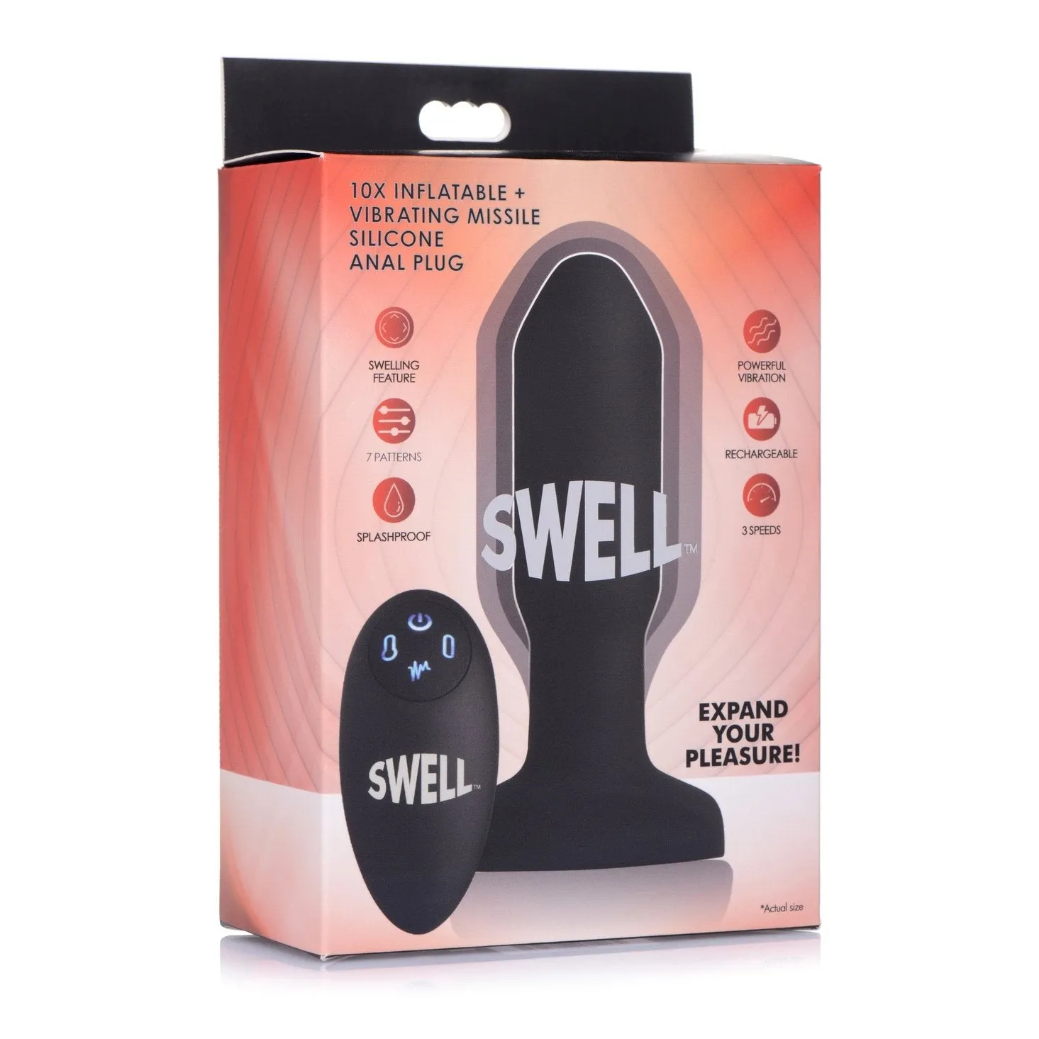 Worlds First Remote Control Inflatable 10x Vibrating Missile Silicone Anal Plug