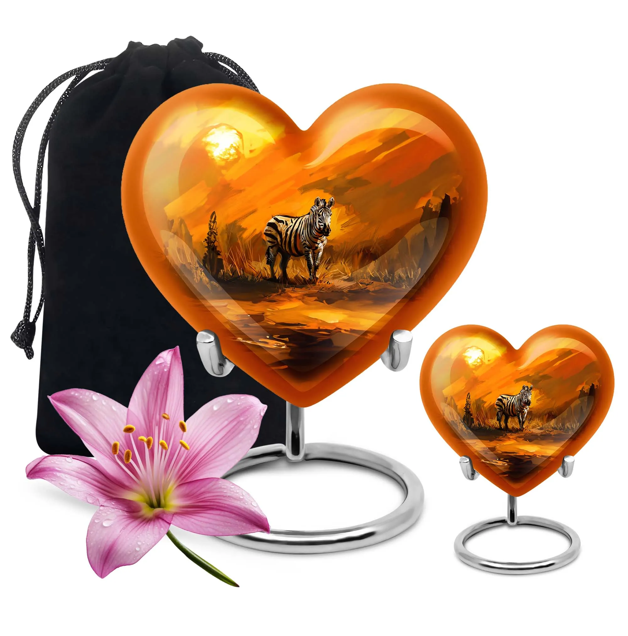 Zebra Large Urn - A dignified tribute to adults with memorial urns