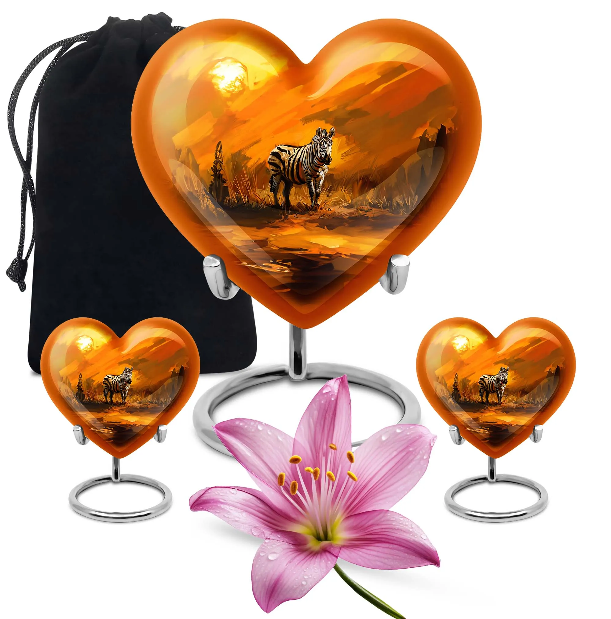 Zebra Large Urn - A dignified tribute to adults with memorial urns