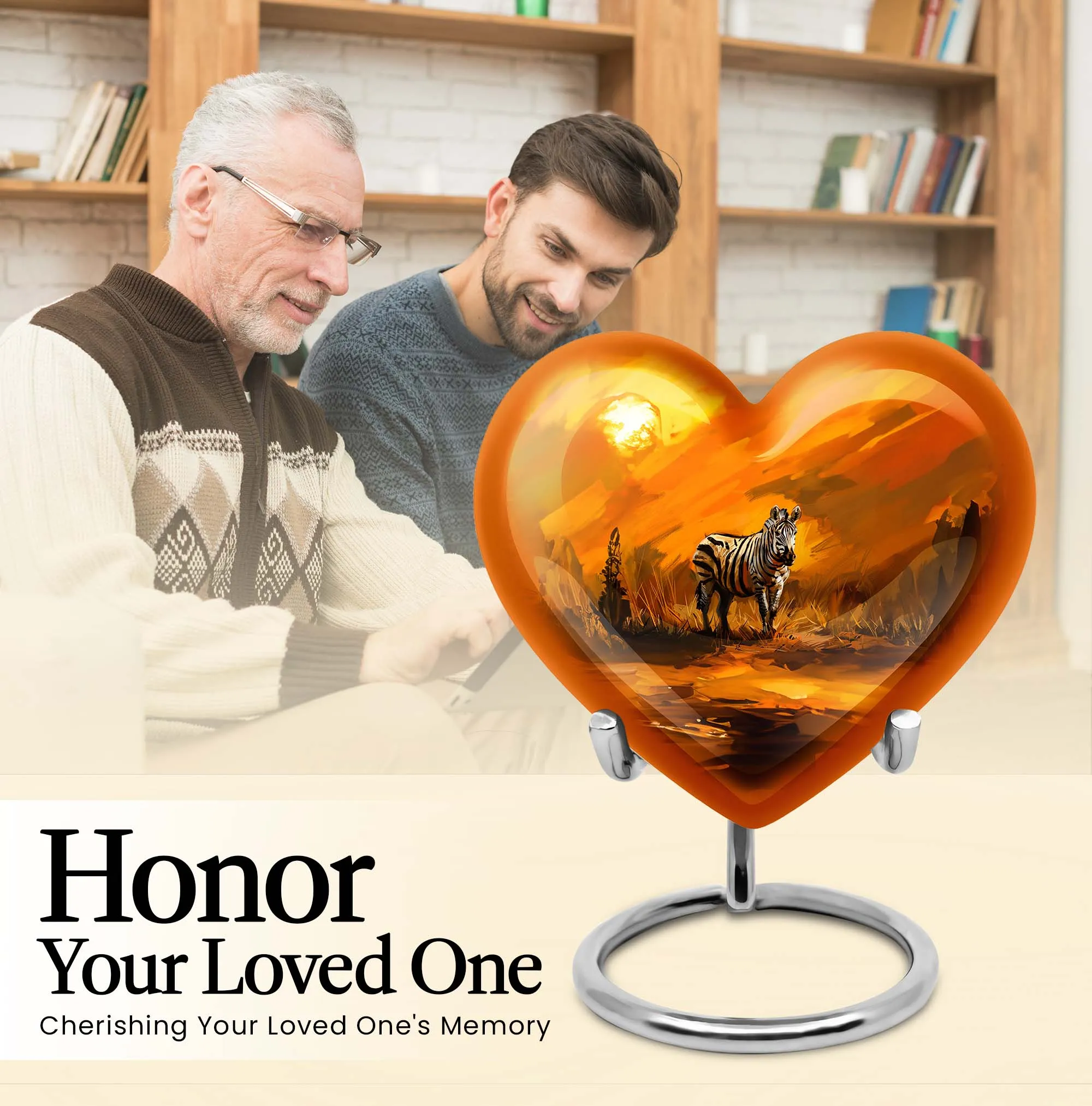 Zebra Large Urn - A dignified tribute to adults with memorial urns